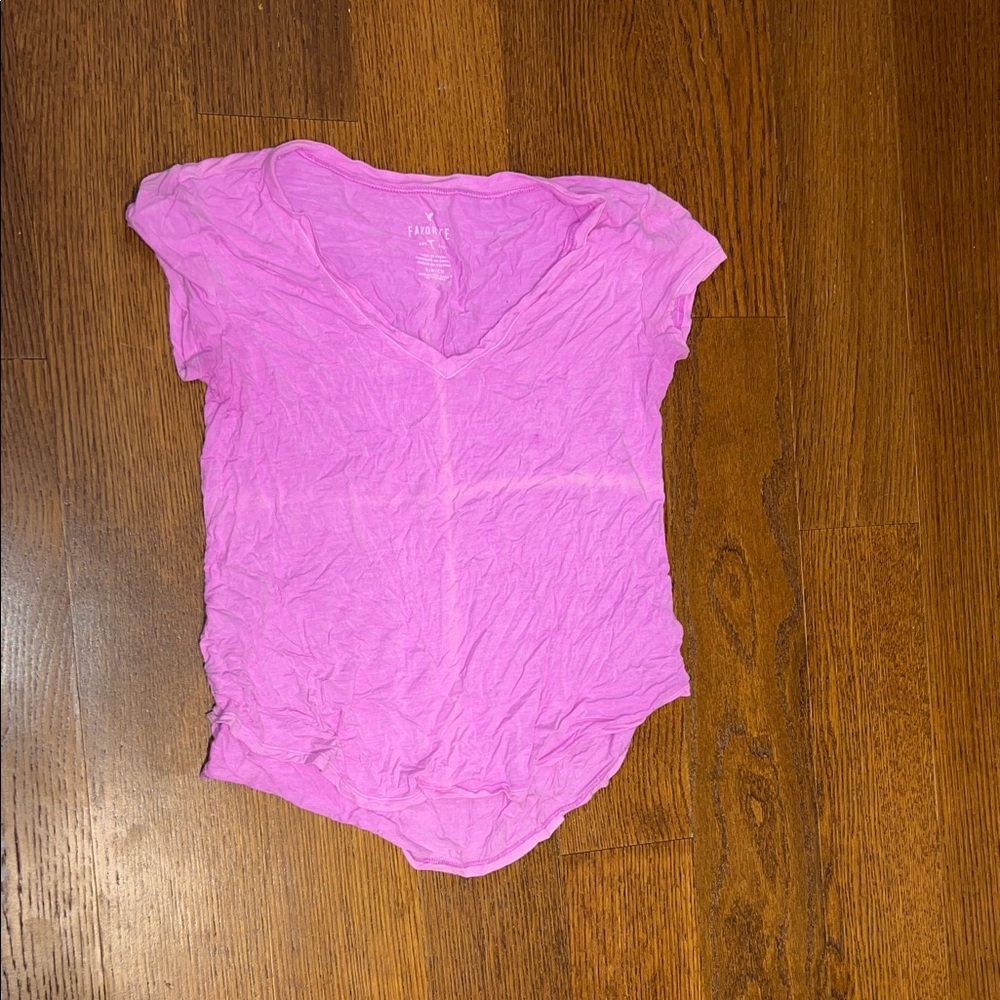 Bright Bold Pink V-Neck